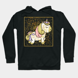 Gold Glitter Unicorn Hoodie